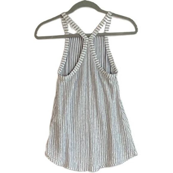 Splendid Striped Tank Top Linen Cotton Blend Resort Travel Vacation Womens XS - Picture 2 of 10